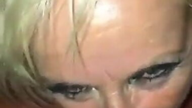 older woman teasing young boy