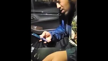 Milf seduces young man to get naked in her car.  Talks dirty to him. Handjob at night. MUST WATCH!