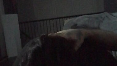 Young girl sucking older man