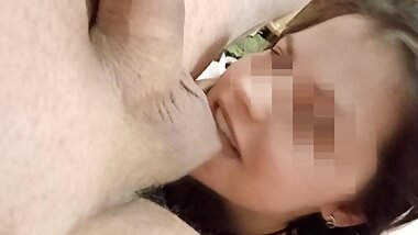 Young whore licks and sucks balls.