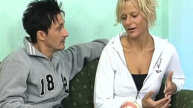 Young Conny Dachs talks a hot blonde girl into sex