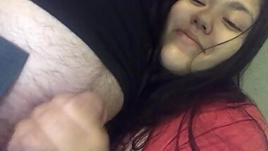 Young Latina Milf Selfie Handjob