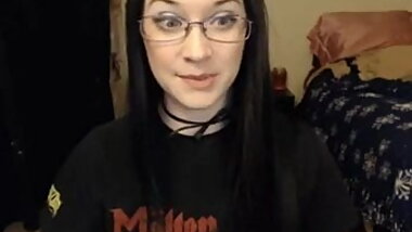 Ass twerk big tits and pussy rub on young brunette