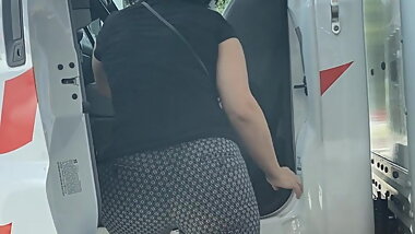 Big ass Latina at the gas station