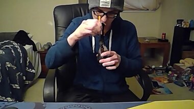 Slim Young Nerd Doing a Dab