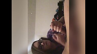 Gf sucking my cock tease