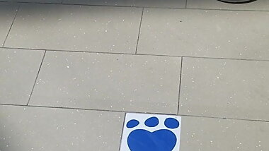 Beautiful young legs in mall