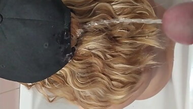 DRAINED URINE ON THE HAIR OF A YOUNG BLONDE