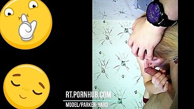 Young blonde sucks cock. Home amateur video. Cum in mouth. 18 years old. Parker Hard