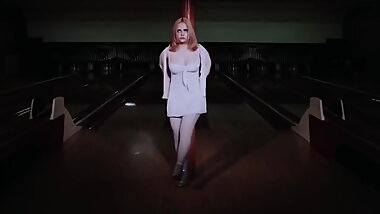 Busty young blonde lovely dance